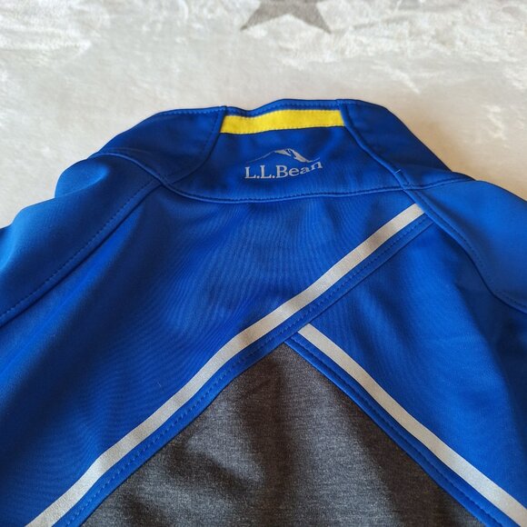 LL Bean Jacket Mens Medium Blue Gore Windstopper Soft Shell Lined Outdoor Hiking - Picture 14 of 14